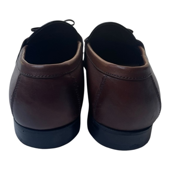 Johnston & Murphy Men’s Halsey Brown Leather Woven Tassel Loafers - Picture 6 of 11